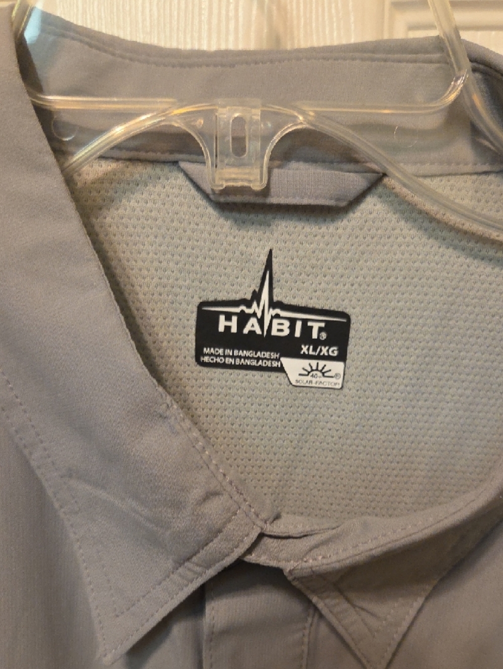 HABIT Men's Long-Sleeve Casual Button-Down Shirt — Gray - Picture 4 of 5